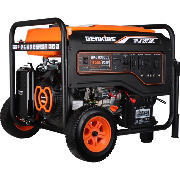 Genkins GKJ12000E 12000 Watt Portable Generator W Electric Starter